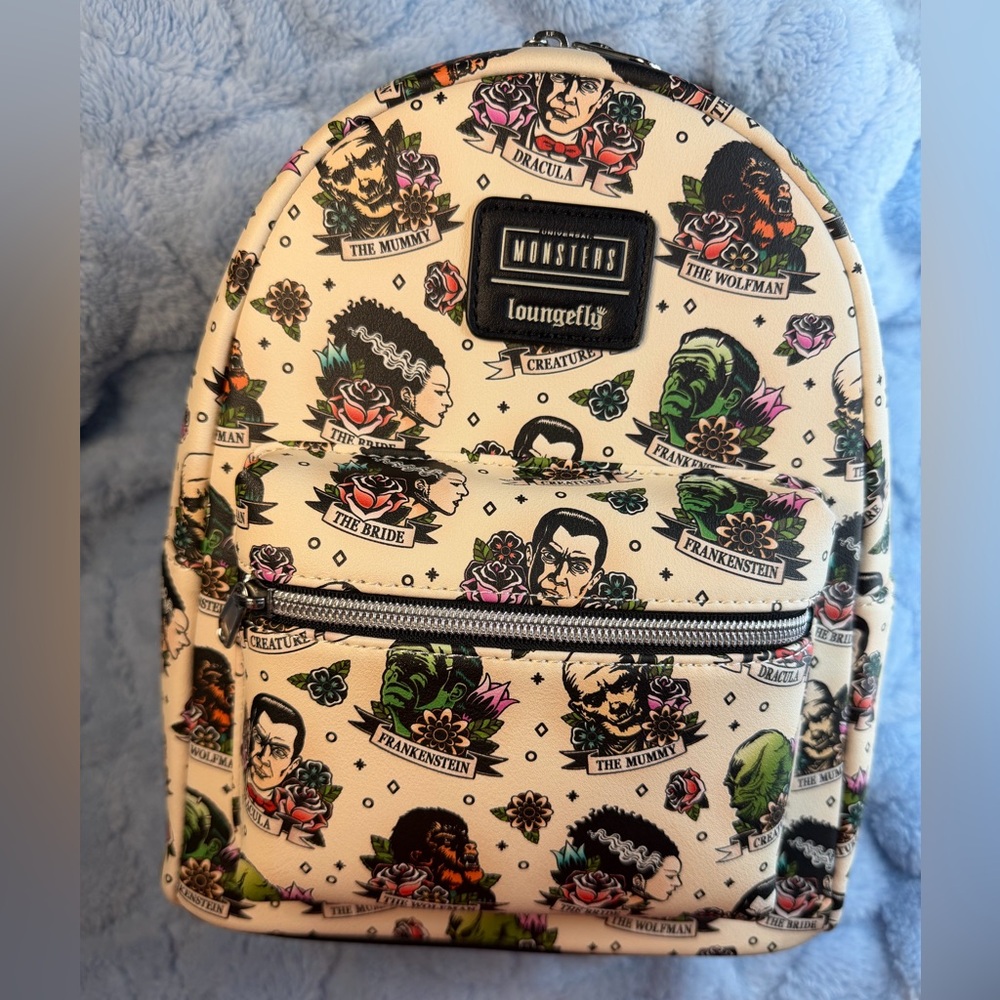 Loungefly Universal Monsters Tattoo Art Mini Backpack - Picture 3 of 13